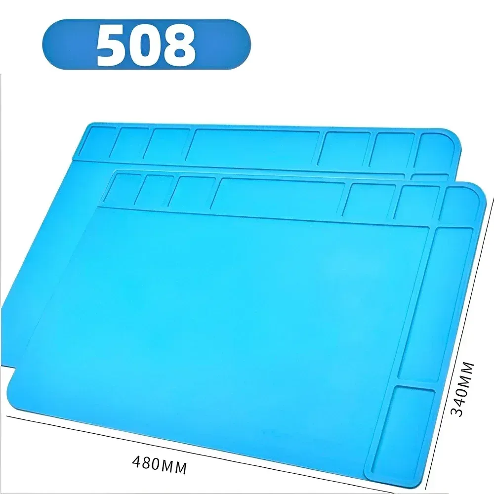 Magnetic Silicone Repair Mat for Electronics - Heat Resistant 932°F Anti-Static Soldering Pad with Screw Organizers for Phone, Computer, and Circuit Board Repair showcase 11