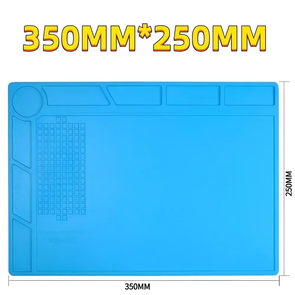 Magnetic Silicone Repair Mat for Electronics - Heat Resistant 932°F Anti-Static Soldering Pad with Screw Organizers for Phone, Computer, and Circuit Board Repair showcase 20
