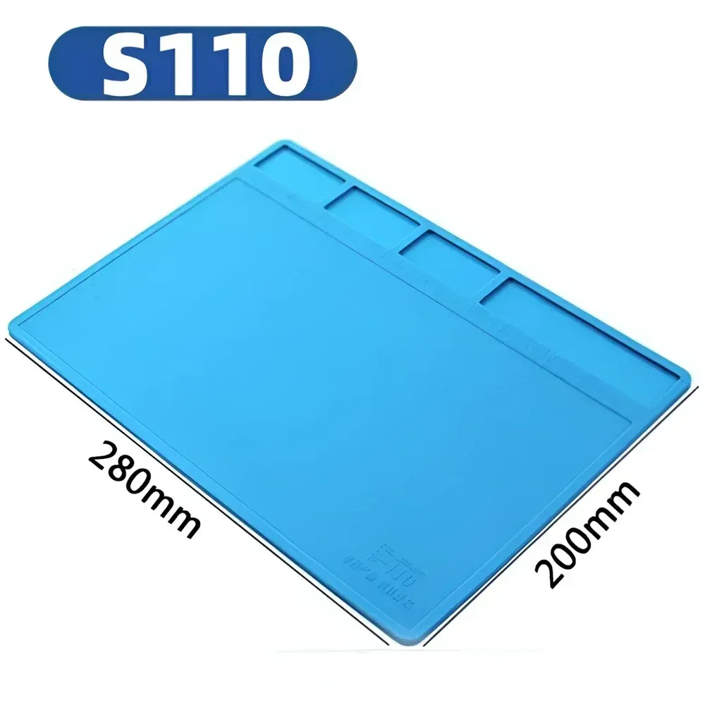 Magnetic Silicone Repair Mat for Electronics - Heat Resistant 932°F Anti-Static Soldering Pad with Screw Organizers for Phone, Computer, and Circuit Board Repair showcase 12