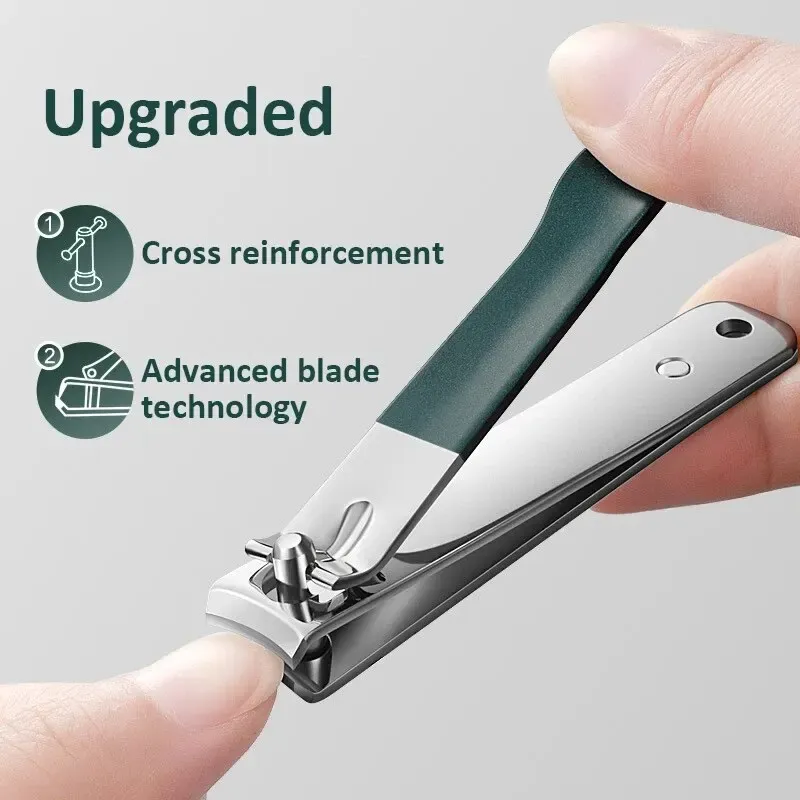 4-Piece Professional Nail Clippers Set with Rotating Leather Bag - Complete Manicure & Pedicure Care Tools for Home Use and Gifts thumbnail 2