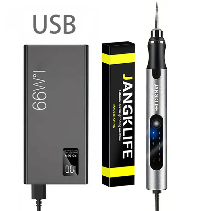 JANGKLIFE Cordless Rotary Tool Kit - Mini Wireless Engraving Pen for DIY Woodworking, Metal, Glass, Jewelry - 3-Speed 15000 RPM USB Rechargeable Drill showcase 5
