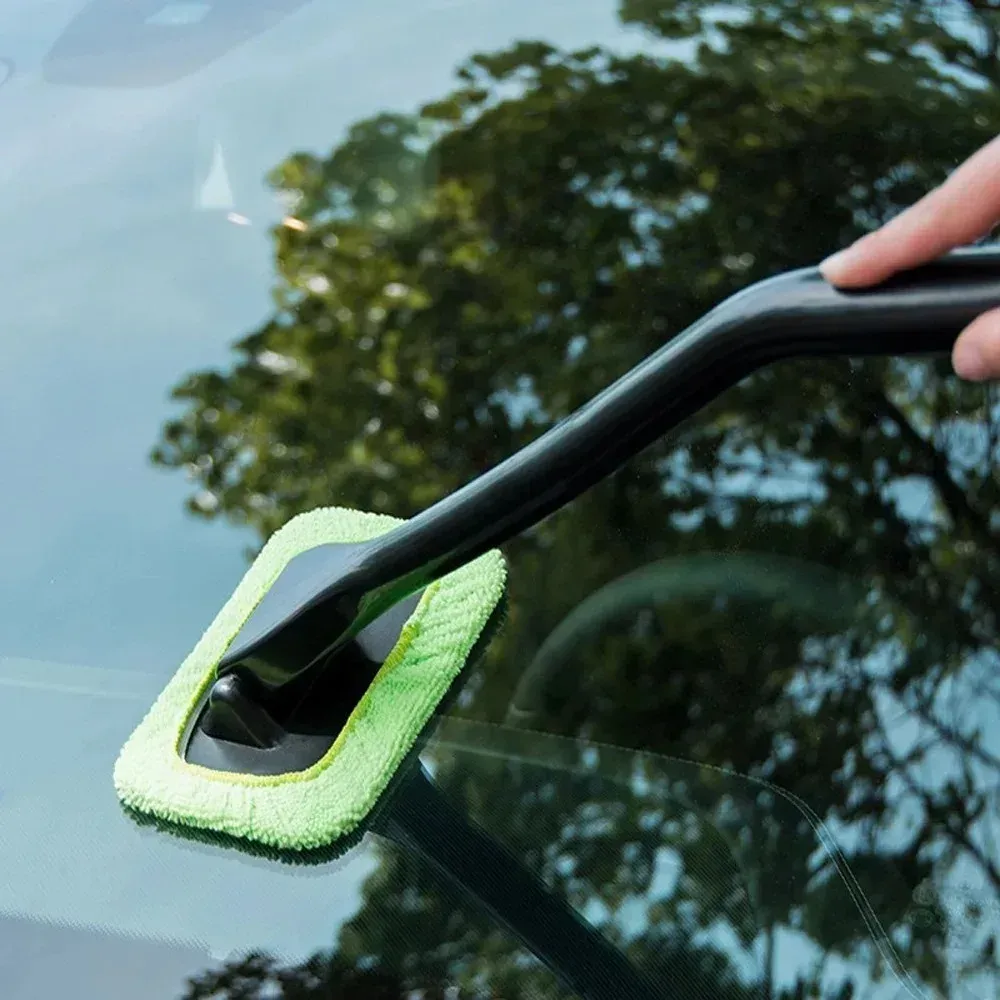 Car Windshield Cleaning Brush Kit with Long Handle for Effortless Window Wiper, Defogging, and Dust Removal - Essential Auto Glass Washer Tool for Home and Vehicle thumbnail 3