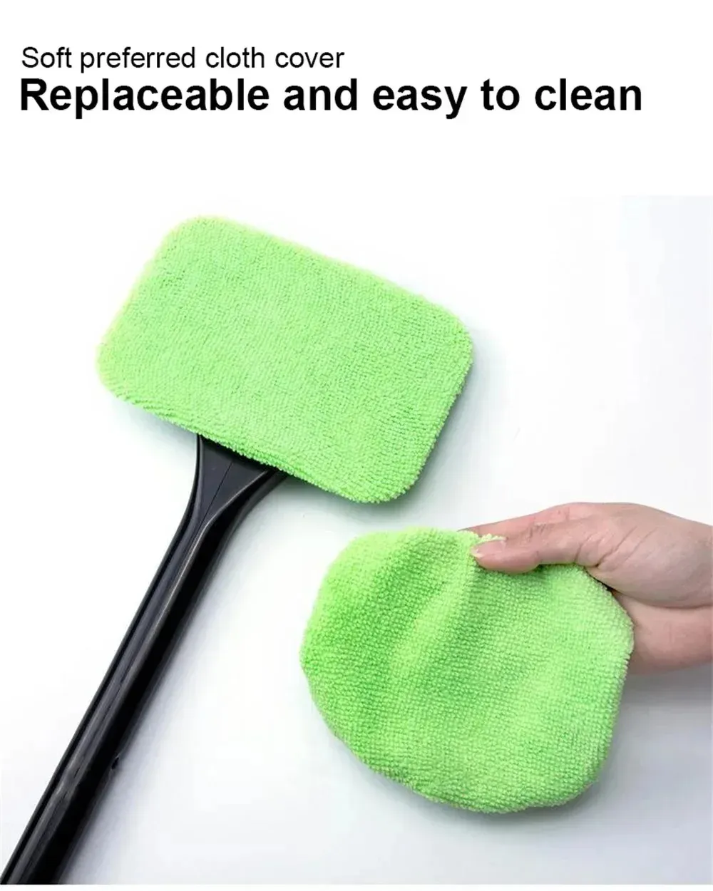 Car Windshield Cleaning Brush Kit with Long Handle for Effortless Window Wiper, Defogging, and Dust Removal - Essential Auto Glass Washer Tool for Home and Vehicle showcase 5