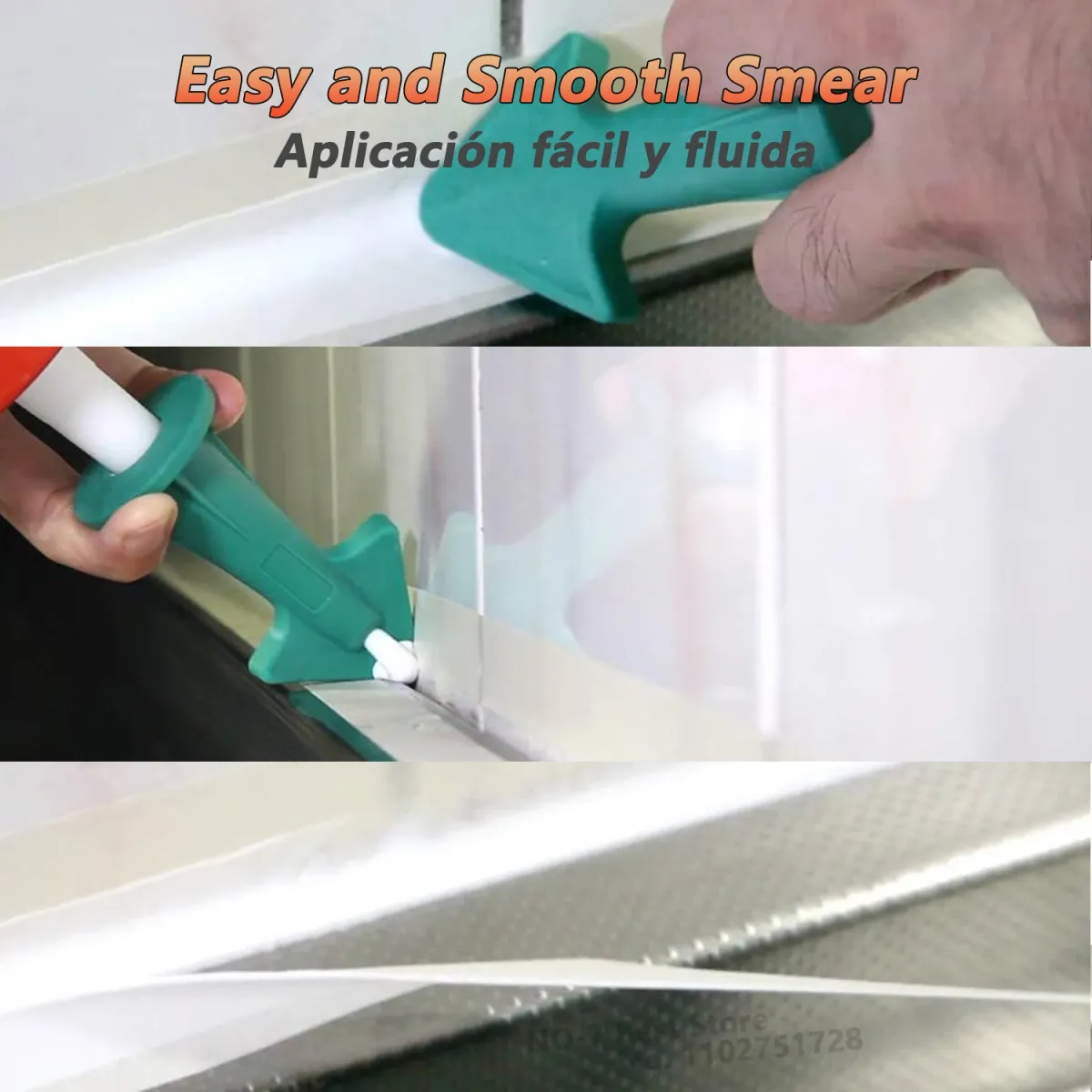 3pcs Multi-functional Silicone Sealant Nozzle Scraper Kit for Home Improvement, Easy Use Caulking Tools with Multiple Radius Options (6.5R, 10R, 13R), Non-Stick & Durable for Kitchens, Bathrooms, Windows showcase 1