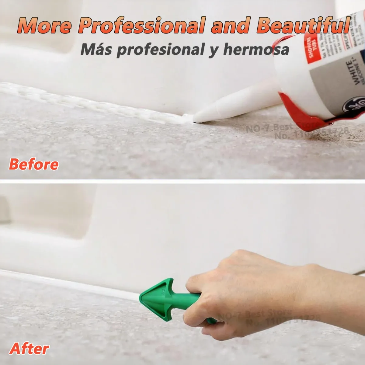 3pcs Multi-functional Silicone Sealant Nozzle Scraper Kit for Home Improvement, Easy Use Caulking Tools with Multiple Radius Options (6.5R, 10R, 13R), Non-Stick & Durable for Kitchens, Bathrooms, Windows showcase 4