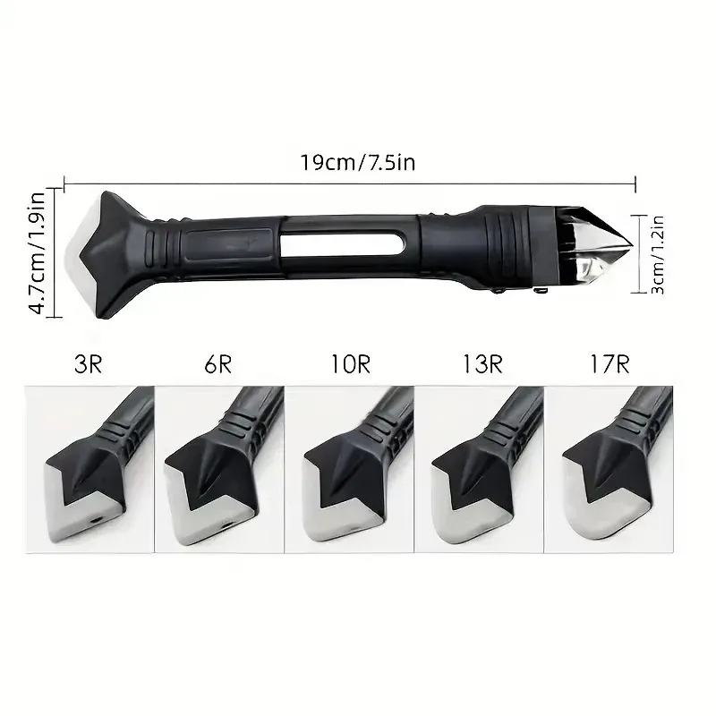 5-in-1 Silicone Scraper Tool Kit: Glue Remover, Caulk Finisher, Grout Scraper & Sealant Smoother for Home Improvement thumbnail 4