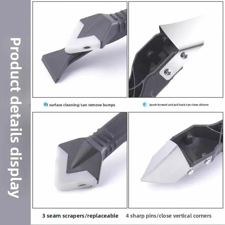 5-in-1 Silicone Scraper Tool Kit: Glue Remover, Caulk Finisher, Grout Scraper & Sealant Smoother for Home Improvement showcase 10