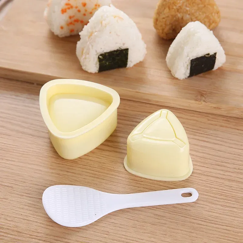 DIY Sushi Rice Ball Mold Set - Triangle Onigiri Maker for Bento Lunch Boxes - Food Grade PP, Easy to Use for Kids & Adults thumbnail 6