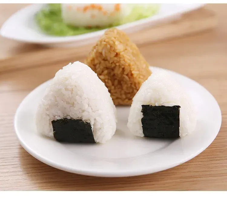 DIY Sushi Rice Ball Mold Set - Triangle Onigiri Maker for Bento Lunch Boxes - Food Grade PP, Easy to Use for Kids & Adults thumbnail 4