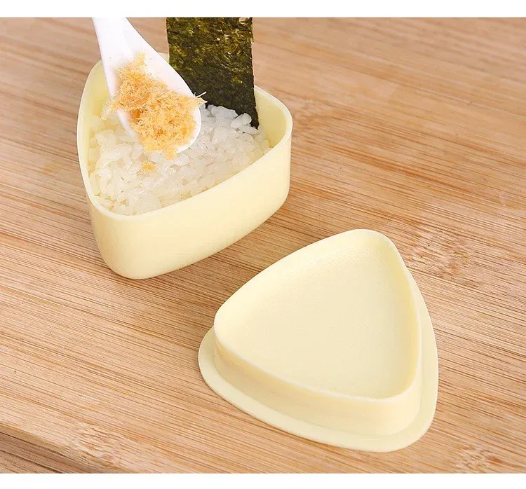 DIY Sushi Rice Ball Mold Set - Triangle Onigiri Maker for Bento Lunch Boxes - Food Grade PP, Easy to Use for Kids & Adults showcase 5