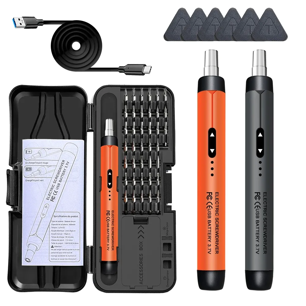 Precision Electric Screwdriver Set with 38 Bits - Rechargeable Wireless Mini Power Tool Kit for Mobile Phone, Laptop, PS5, Xbox, Switch Repair thumbnail 1