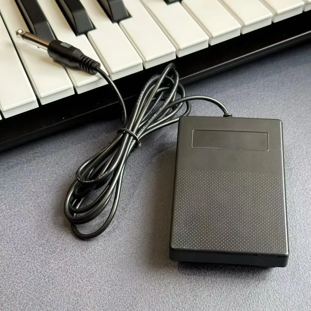 Universal Sustain Pedal for Keyboards, Digital Pianos, Synthesizers, Drum Machines - Compact Design with 1/4" 6.35mm Plug and Non-Slip Base showcase 3