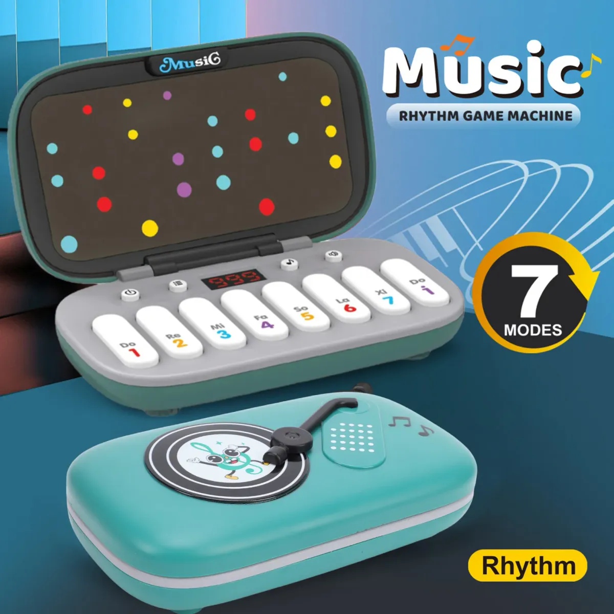 Portable Mini Electronic Keyboard 61-Key Digital Piano for Hand Speed Practice, Parent-Child Interaction, Music Rhythms, Beginner Learning showcase 1
