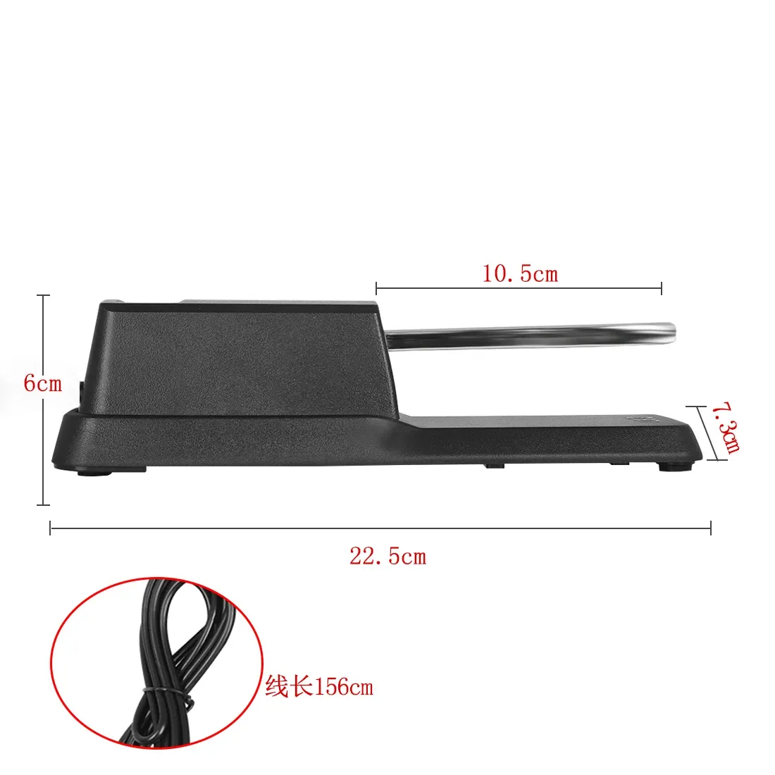 Universal Sustain Pedal with Polarity Switch for MIDI Keyboards, Digital Pianos, Synthesizers, Electric Pianos, and Drum Machines - Essential Musical Instrument Accessory showcase 3