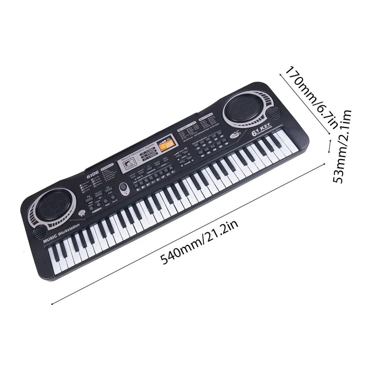 61 Key Electronic Keyboard for Kids & Beginners | Digital Music Piano with Microphone, 16 Timbres, 8 Percussion Sounds, 10 Rhythms, Demo Songs | Portable Electric Musical Instrument Toy showcase 10