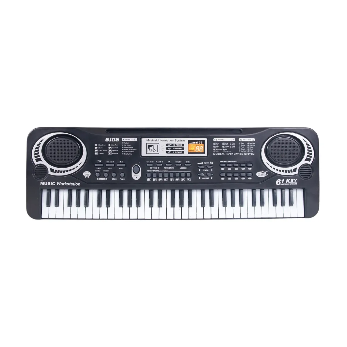 61 Key Electronic Keyboard for Kids & Beginners | Digital Music Piano with Microphone, 16 Timbres, 8 Percussion Sounds, 10 Rhythms, Demo Songs | Portable Electric Musical Instrument Toy showcase 6