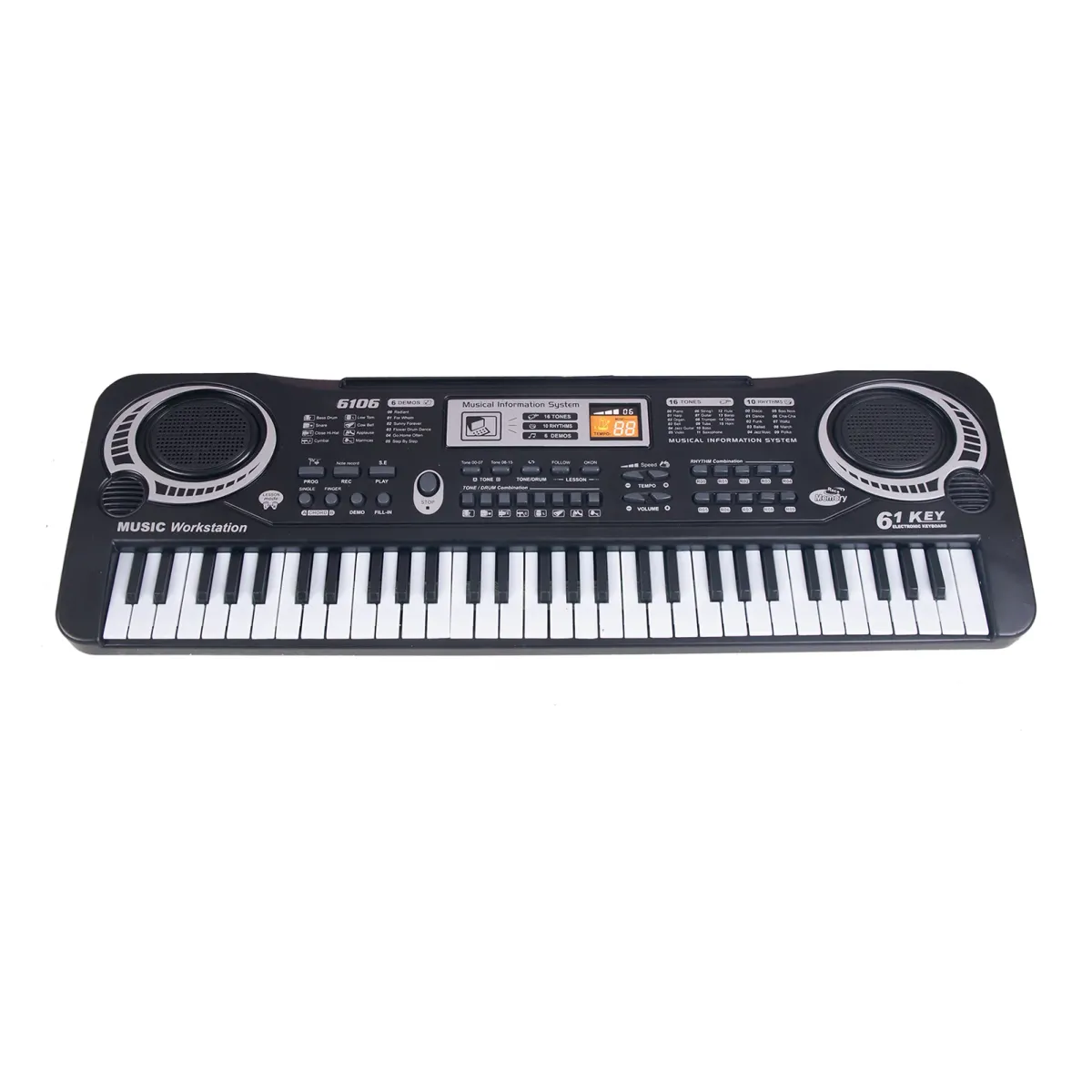 61 Key Electronic Keyboard for Kids & Beginners | Digital Music Piano with Microphone, 16 Timbres, 8 Percussion Sounds, 10 Rhythms, Demo Songs | Portable Electric Musical Instrument Toy showcase 8