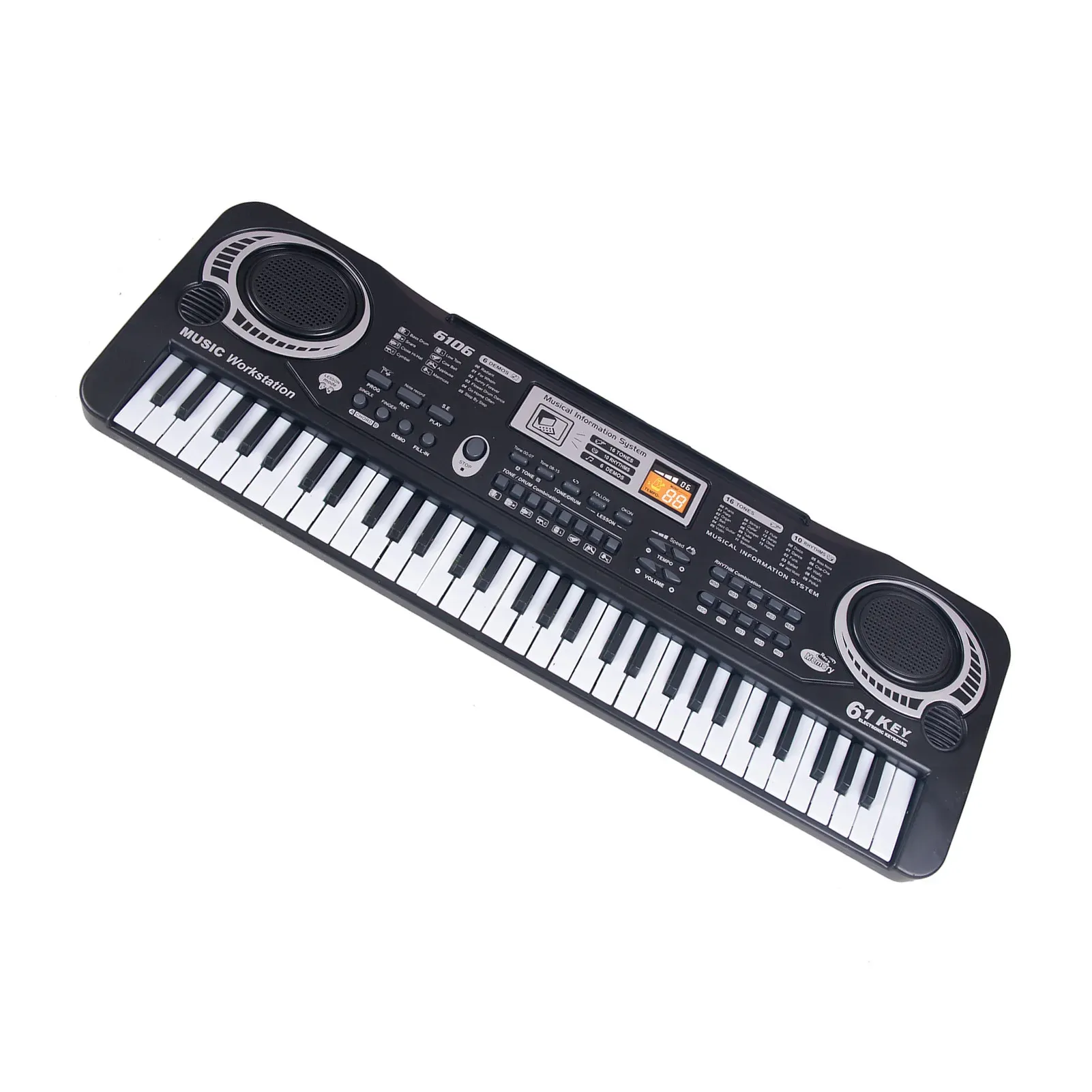 61 Key Electronic Keyboard for Kids & Beginners | Digital Music Piano with Microphone, 16 Timbres, 8 Percussion Sounds, 10 Rhythms, Demo Songs | Portable Electric Musical Instrument Toy thumbnail 2