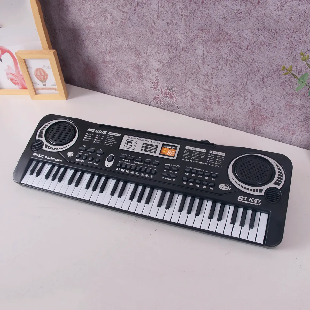 61 Key Electronic Keyboard for Kids & Beginners | Digital Music Piano with Microphone, 16 Timbres, 8 Percussion Sounds, 10 Rhythms, Demo Songs | Portable Electric Musical Instrument Toy showcase 3