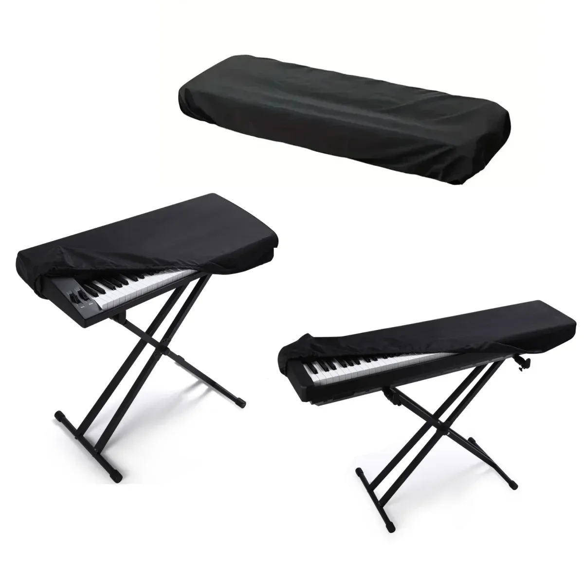 Adjustable Breathable Dust Cover for 61/88 Key Digital Pianos & Keyboards - Protects from Dust, Heat Radiation - Composite Cloth Material thumbnail 1