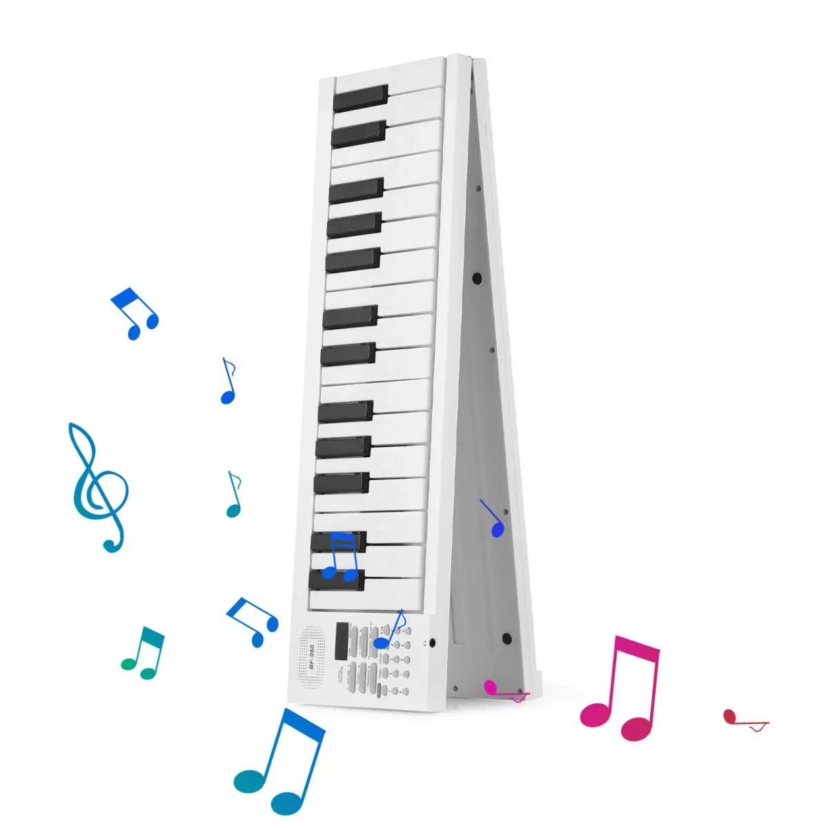 61-Key Foldable Electronic Piano Keyboard with LED Display, Built-in Battery, Teaching Functions, and Carrying Bag - Portable Digital Piano for Beginners & Musicians showcase 12