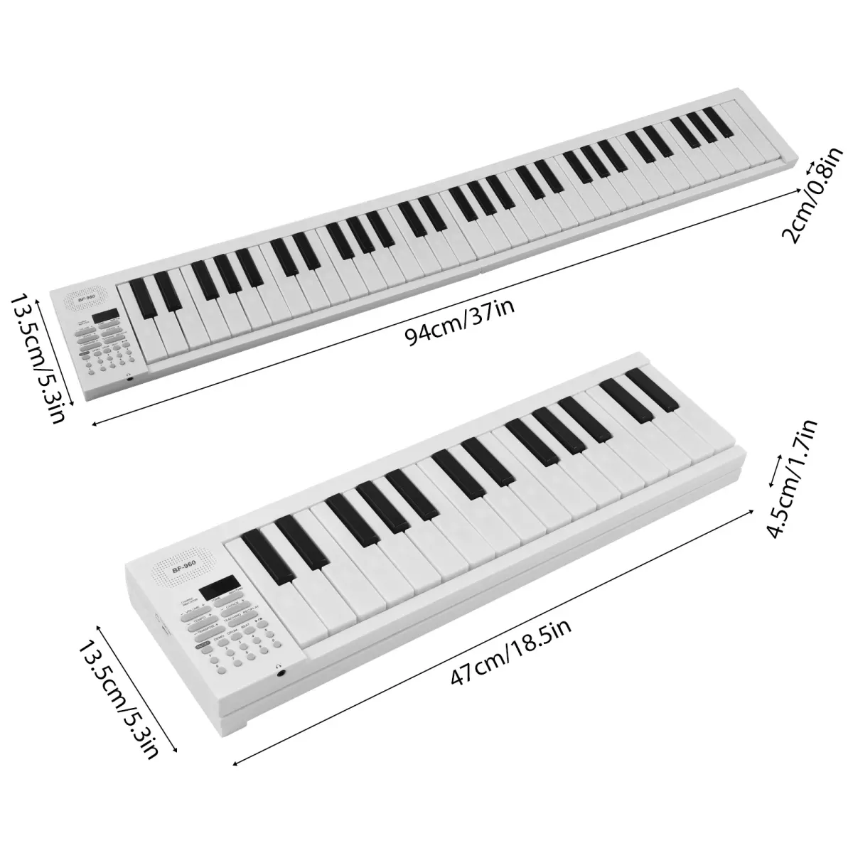 61-Key Foldable Electronic Piano Keyboard with LED Display, Built-in Battery, Teaching Functions, and Carrying Bag - Portable Digital Piano for Beginners & Musicians showcase 13