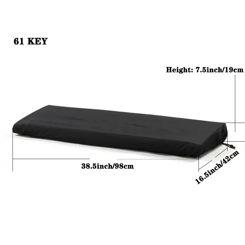 88/61 Key Digital Piano Keyboard Cover - Durable 210D Oxford Cloth Dustproof Protector with Drawstring Lock for Electric Pianos, Full Size Music Keyboard Dust Cover showcase 4