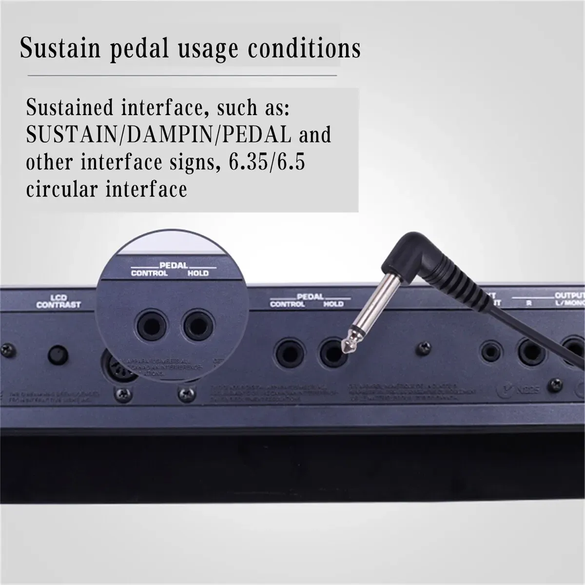 Miwayer Sustain Pedal with Polarity Switch for MIDI Keyboard, Digital Pianos, Electronic Drums - Durable Metal & Plastic Construction for Musicians showcase 9
