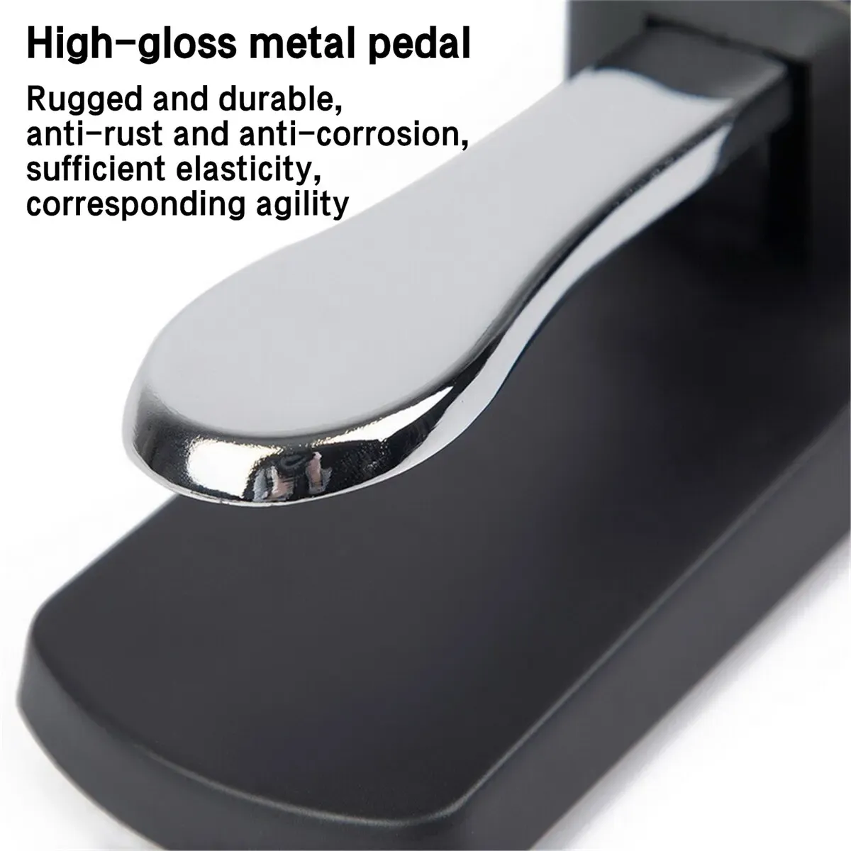 Miwayer Sustain Pedal with Polarity Switch for MIDI Keyboard, Digital Pianos, Electronic Drums - Durable Metal & Plastic Construction for Musicians thumbnail 4