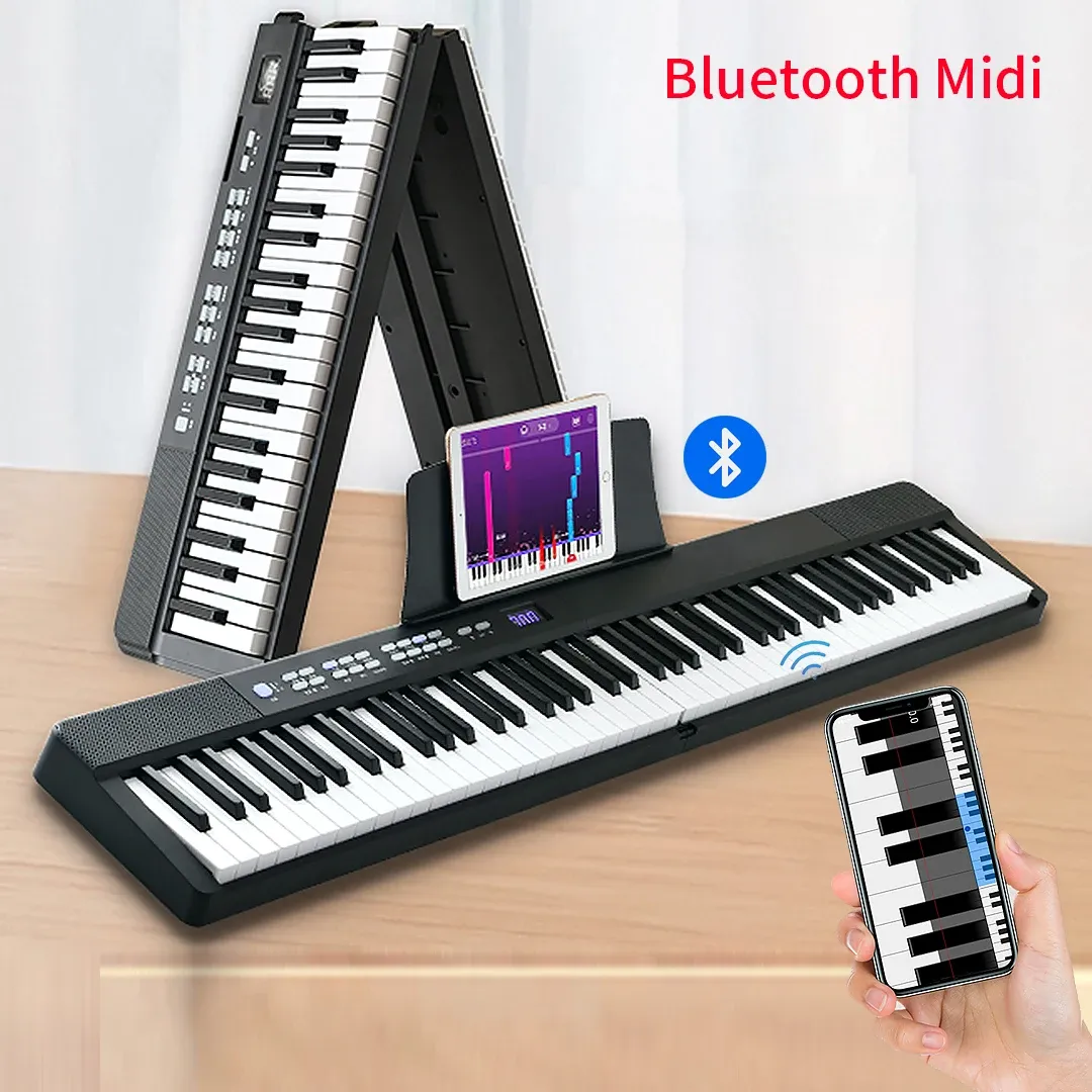 Professional 88-Key Folding Digital Piano Keyboard - Portable MIDI Synthesizer Electronic Organ for Adults, Beginners, and Music Enthusiasts showcase 4