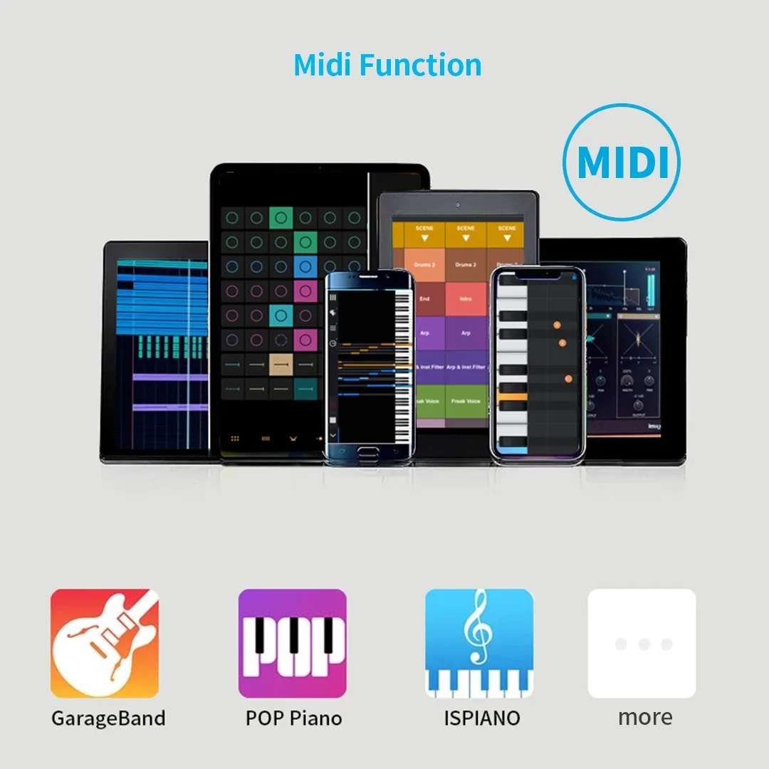 Professional 88-Key Folding Digital Piano Keyboard - Portable MIDI Synthesizer Electronic Organ for Adults, Beginners, and Music Enthusiasts thumbnail 4