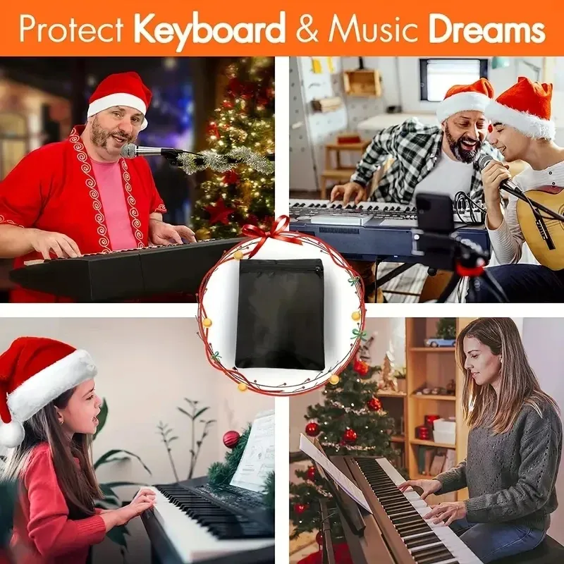 88/61 Keys Digital Piano Keyboard Cover - Adjustable Breathable Composite Cloth Dustproof Waterproof Protector for Electronic Pianos showcase 4