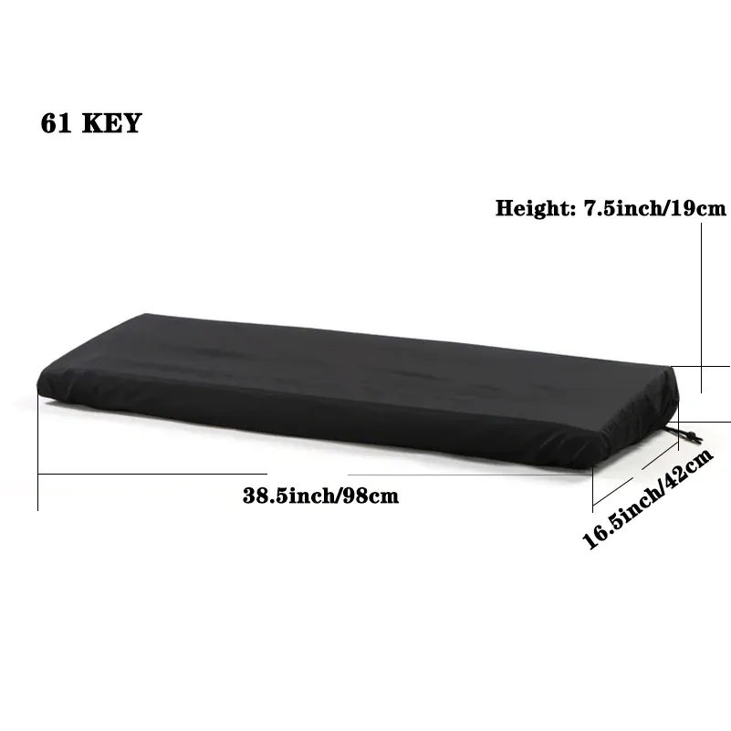 Waterproof 210D Oxford Cloth Keyboard Cover for 61 & 88 Key Digital Pianos, Full Size Drawstring Lock Protector for Electronic Keyboards, Dustproof Music Instrument Accessory thumbnail 3