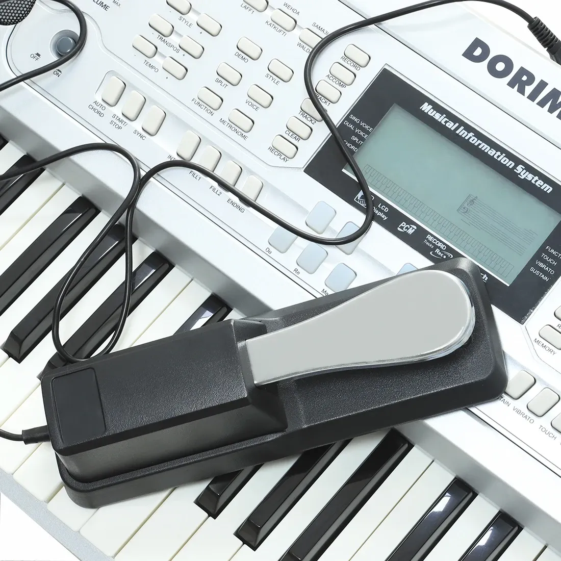 Universal Sustain Pedal with Polarity Switch for MIDI Keyboards, Digital Pianos, Synthesizers, and Electric Pianos - Essential Musical Instrument Accessory thumbnail 3