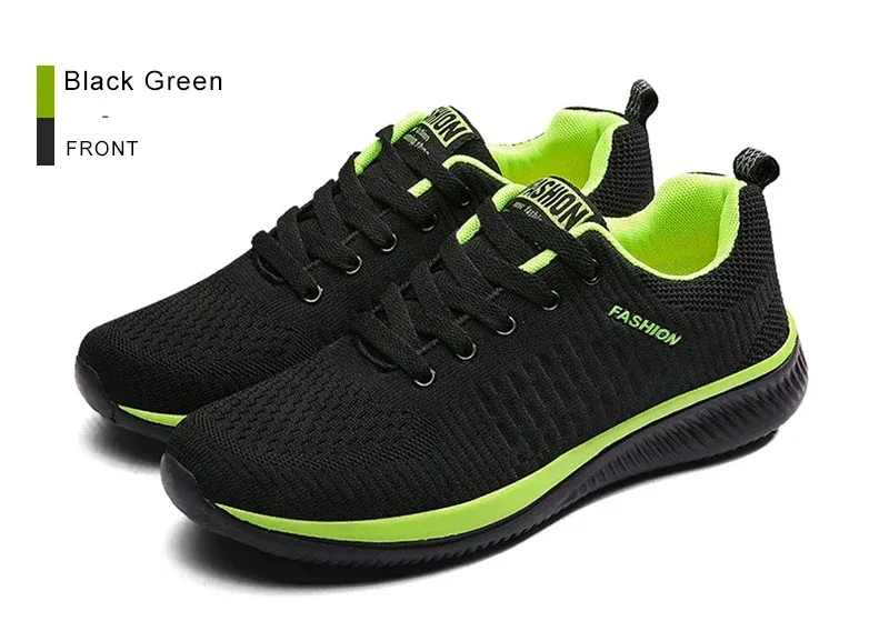 YRZL Men's Black Knit Sneakers - Breathable Athletic Running Walking Gym Shoes for Casual Sports showcase 17