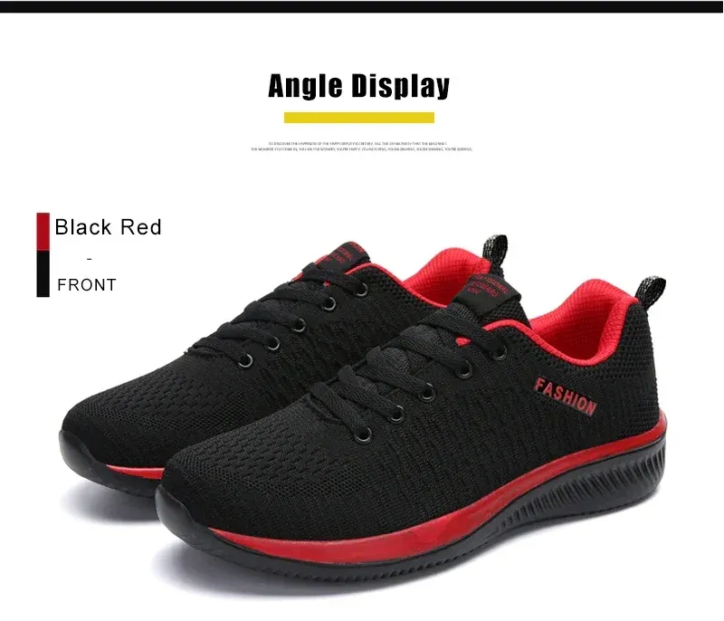 YRZL Men's Black Knit Sneakers - Breathable Athletic Running Walking Gym Shoes for Casual Sports showcase 15
