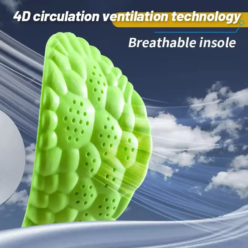 4D Shock Absorbing Sport Insoles for Men & Women - Breathable, Deodorant, Cushioned for Running, Basketball, Golf & All Sports showcase 7