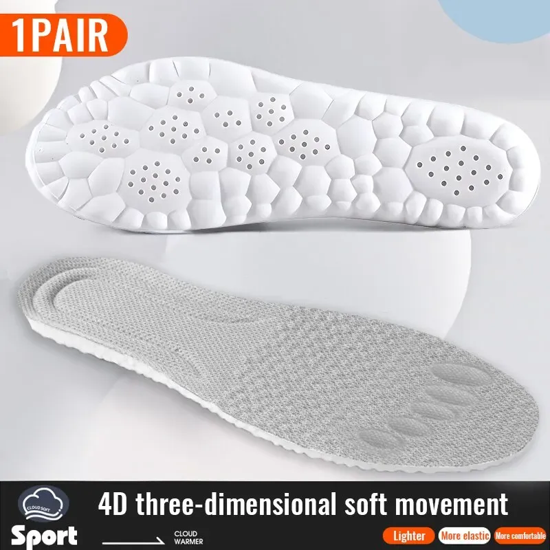 4D Shock Absorbing Sport Insoles for Men & Women - Breathable, Deodorant, Cushioned for Running, Basketball, Golf & All Sports showcase 12