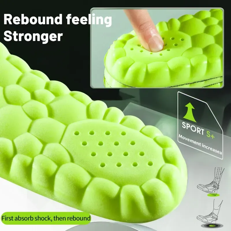 4D Shock Absorbing Sport Insoles for Men & Women - Breathable, Deodorant, Cushioned for Running, Basketball, Golf & All Sports showcase 10