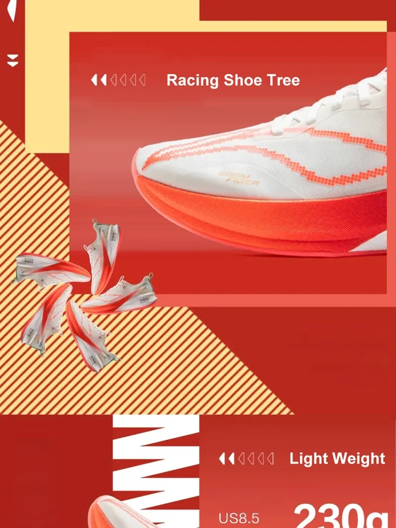 Li-Ning Men's RED HARE 8 PRO Racing Running Shoes - BOOM FIBER Cushion, Stable, Anti-Slip, Wearable Sneakers for Performance ARPV003 showcase 5