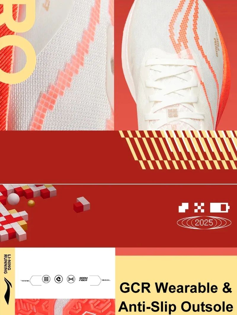 Li-Ning Men's RED HARE 8 PRO Racing Running Shoes - BOOM FIBER Cushion, Stable, Anti-Slip, Wearable Sneakers for Performance ARPV003 showcase 10