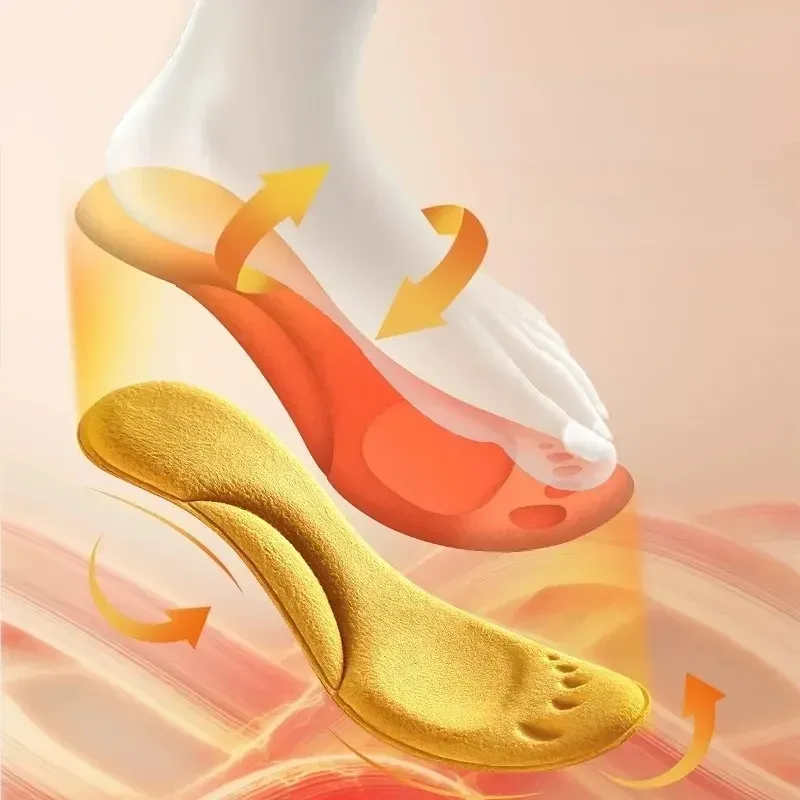4D Massage Orthopedic Shoe Insoles - Soft Latex Arch Support for Running, Sports, and Everyday Comfort - Unisex Sizes 35-46 thumbnail 2