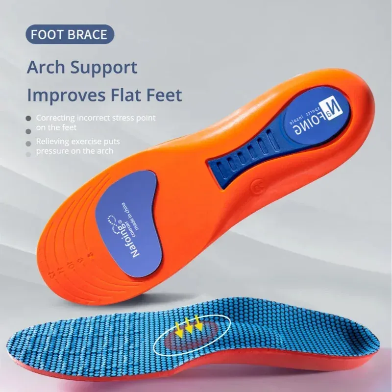 Men's & Women's Orthopedic Sport Insoles - Breathable EVA Shock Absorption Shoe Inserts for Running, Basketball, and Daily Foot Care thumbnail 3