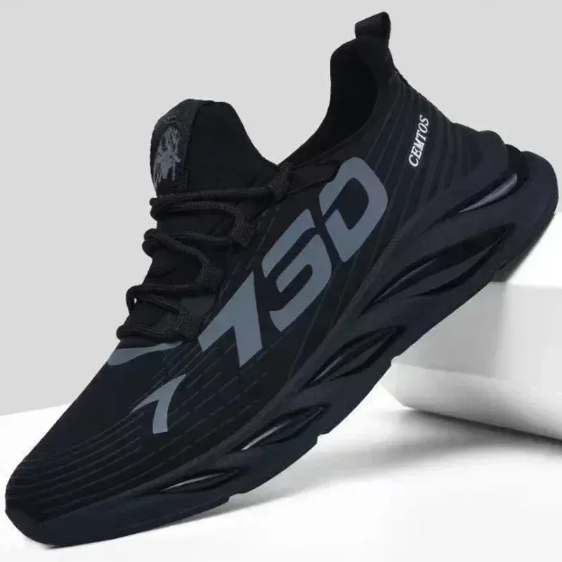 Men's Breathable Mesh Running Shoes - Lightweight Summer Sports Sneakers, Fashion Trendy Brand for Casual Wear & Athletic Activities thumbnail 2