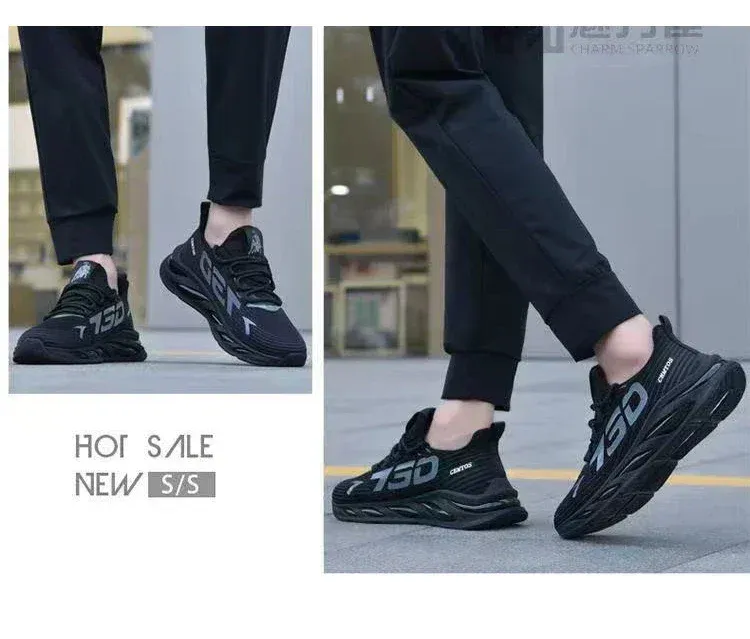 Men's Breathable Mesh Running Shoes - Lightweight Summer Sports Sneakers, Fashion Trendy Brand for Casual Wear & Athletic Activities showcase 9