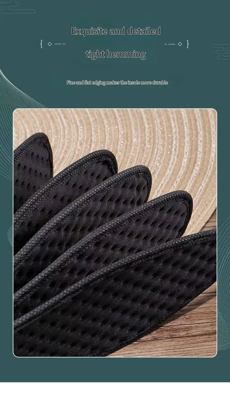 Bamboo Charcoal Antibacterial Shoe Insoles - Shock Absorbing, Deodorant, Breathable Sports Inserts for Men & Women, Thick Comfort Sole for Running & Everyday Wear showcase 7