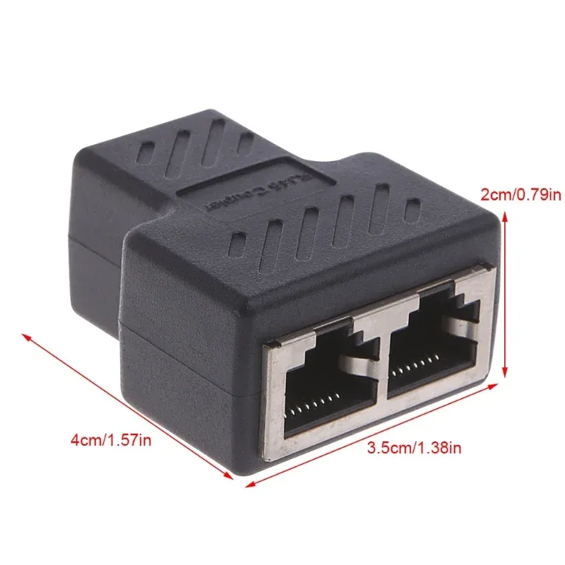 RJ45 Ethernet Splitter Adapter 1 to 2 Dual LAN Port Connector for Cat5/5e/6/7 Network Cables, USB Powered Extender Plug for Enhanced Connectivity showcase 10
