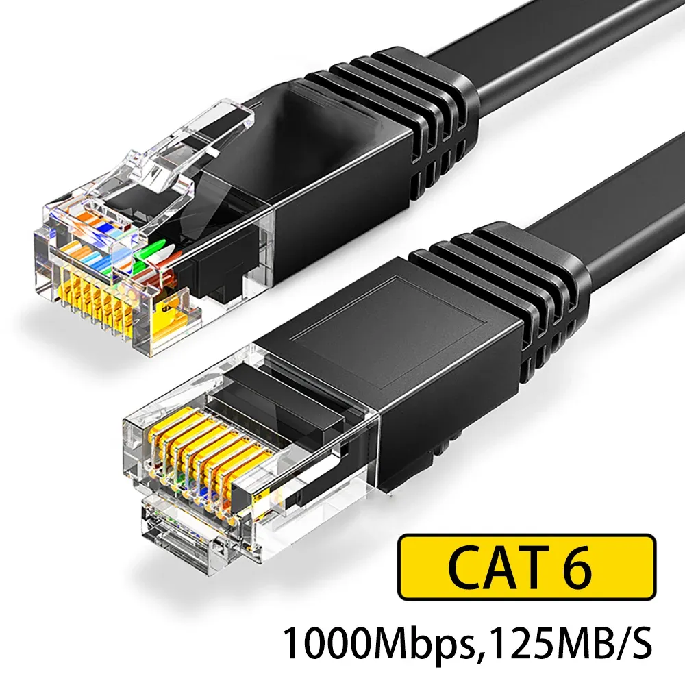 Cat 6 Ethernet Cable 1000Mbps Gigabit LAN Network Cord for PC, PS5, PS4, Xbox - Shielded RJ45 Connector for Stable Internet, Online Gaming, Streaming thumbnail 1