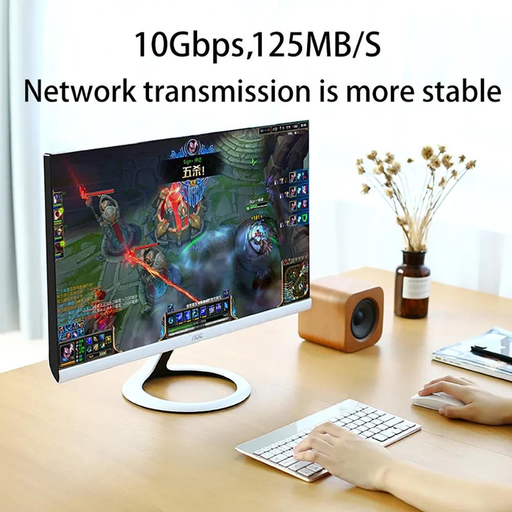 Cat 6 Ethernet Cable 1000Mbps Gigabit LAN Network Cord for PC, PS5, PS4, Xbox - Shielded RJ45 Connector for Stable Internet, Online Gaming, Streaming thumbnail 2
