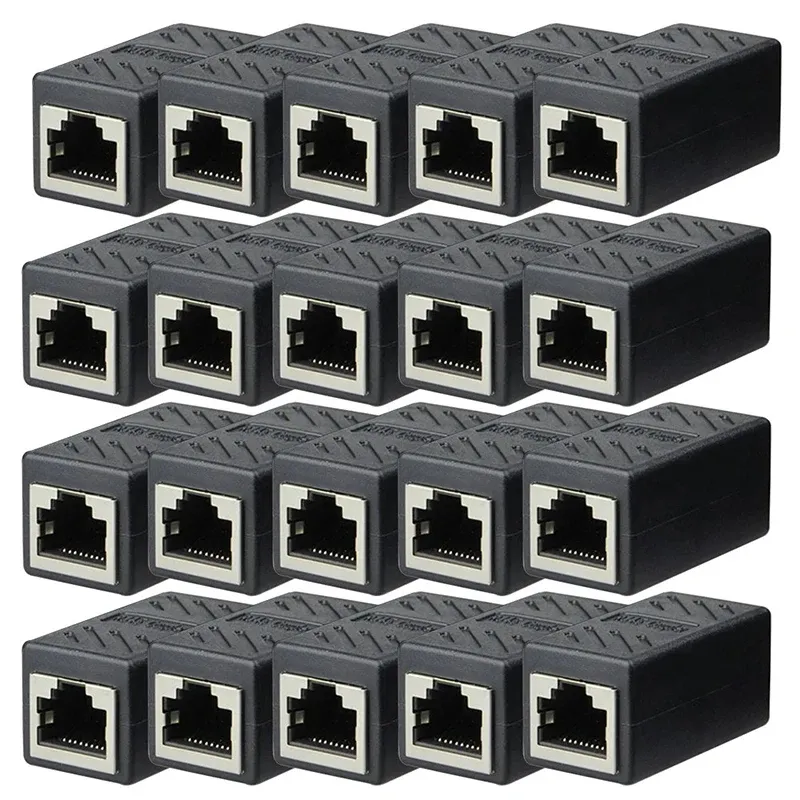 RJ45 Ethernet Cable Coupler Extender Adapter - Female to Female LAN Connector for Cat7, Cat6, Cat5e Networks - Stable Gigabit Transmission, Durable ABS Shell thumbnail 3